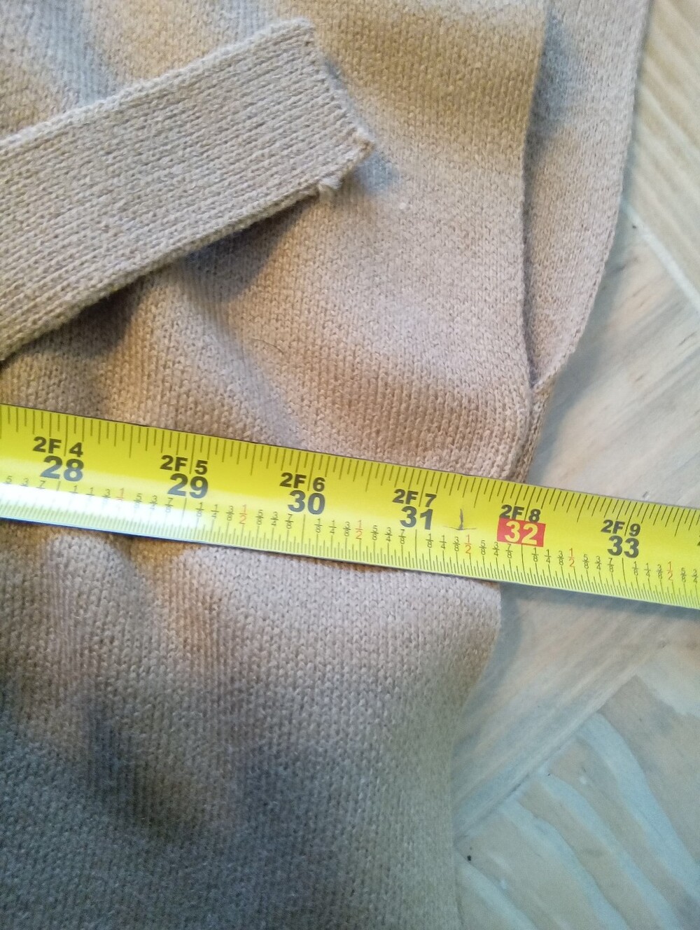 Loft Outlet Size OS Camel Tan Belted Knit Wrapnponcho Cardigan Sweater NWOT - Picture 13 of 13